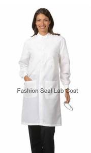 lot 66537 image: FACTORY SEALED - Superior Fashion Seal White Lab Coat (Size XL) 2 Pack
