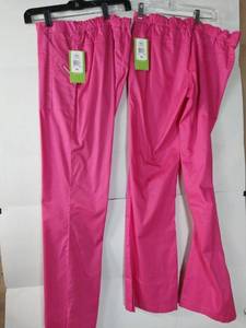 lot 66557 image: APPEARS NEW - Landau Womens Natural Smart Stretch Flare Pant, PRIMROSE, (Size Small) 2 Pack