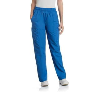 lot 66566 image: APPEARS NEW - Landau Womens Essentials Classic Relaxed Fit Breathable Fade Resistant 4 Pockets Elastic Basic Pull On Scrub, Style 8501 (Size Small) 2 Pack