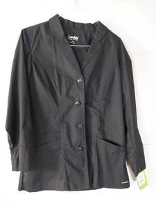 lot 66588 image: APPEARS NEW - Landau Professional Medical Scrub Jacket - Black (Size Large)