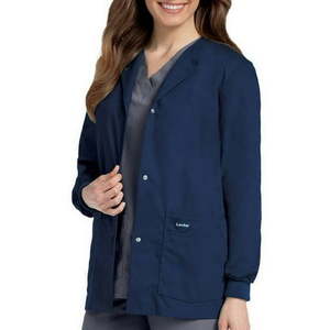 lot 66598 image: APPEARS NEW - Landau Women s Snap Front Warm-up Scrub Jacket Style 7525 BNP (Size Medium)