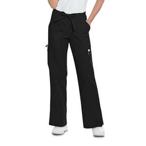 lot 66657 image: APPEARS NEW - Landau Essentials Relaxed Fit 5-Pocket Cargo Scrub Pants 8385 & Landau 7605 Black (Size Petite XS) 2 Pack