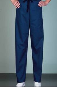 lot 66660 image: APPEARS NEW - Fashion Seal Healthcare Navy Blue Scrub Pants Style78844 (Size Medium) 2 Pack