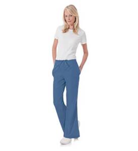 lot 66730 image: APPEARS NEW - Landau 8335 Flare Leg Medical Scrub Pants (Size Large) 2 Pack