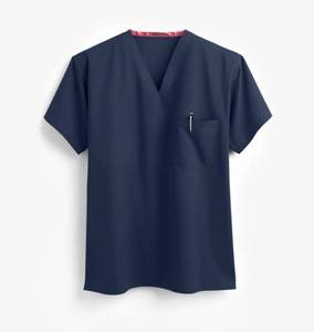 lot 66773 image: APPEARS NEW - Fashion Seal Healthcare Navy Blue Scrub Top (Size XS)