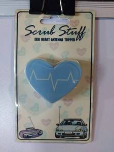 lot 66778 image: APPEARS NEW - Scrub Stuff EKG Heart Antenna Topper - Blue Heart