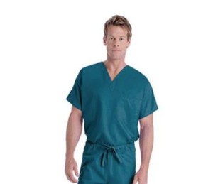 APPEARS NEW - Landau Medical Scrub Top (Size XS) 2 Pack 7502 Caribbean Blue