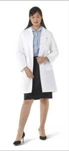 lot 66838 image: APPEARS NEW - Fashion Seal White Healthcare Lab Coat. Style 477 Size 20 (2 Pack)