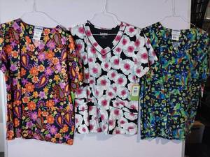 lot 66864 image: APPEARS NEW - Landau Medical Scrub Tops Collection (Size Large) 3 Pack