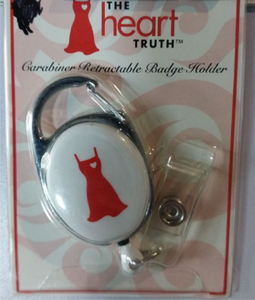 lot 66882 image: The Heart Truth Red Dress Retractable Badge Holder