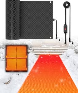 $229 Heated Snow Melting Mat Outdoor 24x72, Graphene 2.0 Walkway
