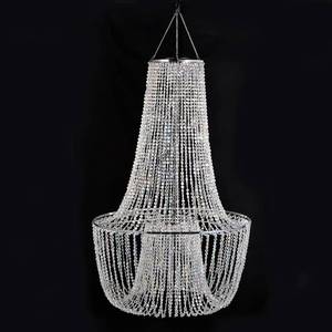 lot 29 image: $100 FlavorThings French Empire Beaded Chandelier, 24W x 38H, Chain