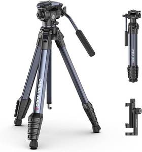 lot 34 image: $100 ULANZI Ombra II Camera Tripod with Fluid Head, 61.5 Travel Tripod