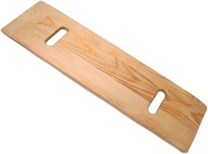 lot 40 image: $50 Slide Transfer Board with Handles - Heavy-Duty Wood, 500 lb