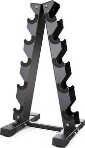lot 42 image: $60 Dumbbell Rack Stand, Compact A-Frame Rack, 480800 LBS