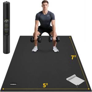 lot 49 image: $130 CAMBIVO Large Exercise Mat for Home Workout, 7x5, 7mm