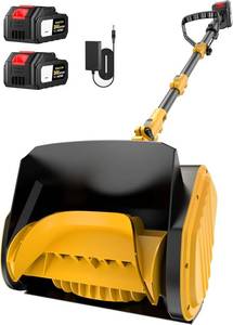lot 55 image: $300 Electric Snow Shovel Cordless, 13 Snow Blower with 2x Batteries