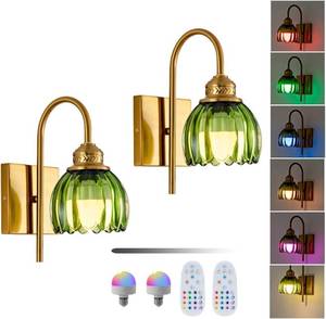 lot 61 image: Battery-Operated Wall Sconce ONE Pack
