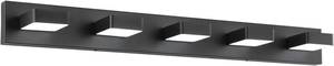 lot 84 image: $110 5-Light LED Vanity Lights 40-Inch Cool White 6000K Matte Black