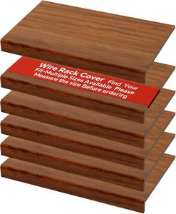 lot 88 image: $130 6-Pack PVC Composite Board Wire Rack Covers 24x16 in, BLACK
