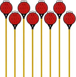 lot 91 image: Orange Driveway Reflectors, 2-Way Markers, 43-Inch Fiberglass Rod