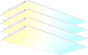 lot 114 image: $175 2x4 LED Flat Panel Light 5 CCT 3000K-6500K 5W Recessed ETL 4Pack