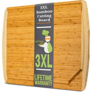 lot 116 image: $90 Greener Chef XXXL Bamboo Cutting Board -30x20