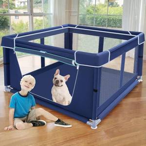 lot 126 image: 42x42 Inch Puppy Playpen with Gate for Puppies & Small Dogs