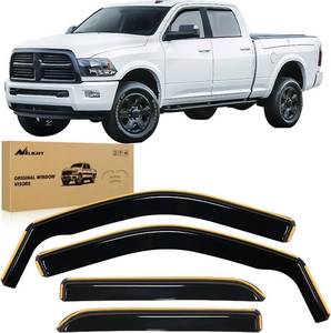 lot 130 image: $50 Nilight Channel Rain Guards for Ram 1500 Crew Cab 2009-2018, 4PCS