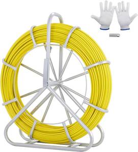 lot 145 image: $136 VEVOR Fish Tape Fiberglass 516 in, 492 ft, Reel Stand