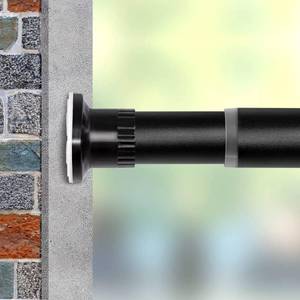lot 147 image: Vailge Room Divider Tension Rods 122-150 Adjustable No Drilling Black