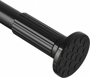 lot 168 image: ZOCONE Tension Curtain Rod 51-128In (4.25-10.5Ft), Black