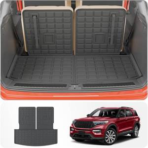 lot 190 image: $55 Cargo Mat for 2020-2025 Ford Explorer Trunk Liner with Backrest