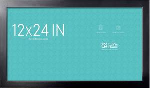 lot 198 image: LaVie Home 12x24 Picture Frame Black - Panoramic Decor 1 Pack
