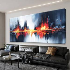 lot 202 image: $60 Black Abstract Wall Art 20x39.5 Ready to Hang for Home Decor