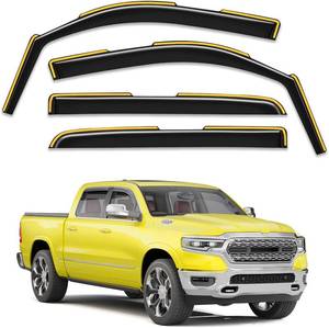 lot 205 image: $52 in-Channel Window Rain Guards for Dodge RAM 1500 Crew Cab