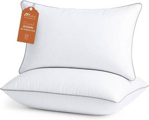 lot 217 image: Sasttie Pillows Set of 2, Full Size, Oeko-Tex, Down Alternative