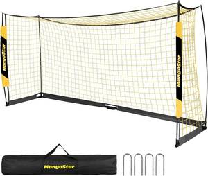 lot 238 image: $110 MangoStar Soccer Goal 12x6 ft Portable Collapsible Metal-Base Bag