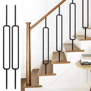 lot 252 image: LMYYGOO Wrought Iron Staircase Interior Balusters 10-Pcs, Rhomboid