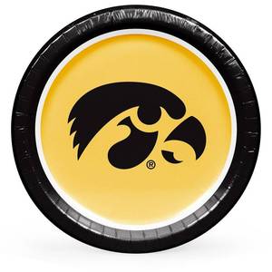 lot 257 image: Iowa Hawkeyes NCAA Round Paper Plates, 10, 85 ct.