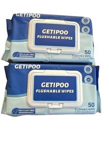 lot 276 image: Two packs of 50 count each flushable wipes