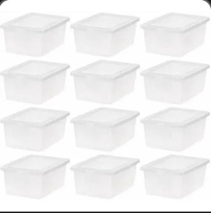 lot 2995 image: Clear Storage Container 12ct Medium Size - Retail $85