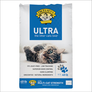 lot 3002 image: Dr. Elsey s Precious Cat Ultra Unscented Clumping Clay Cat Litter  40lb Bag - Retail $50