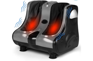 lot 3023 image: Foot Massager with Heat, Shiatsu Feet Massage Machine, 3-Level Intensity Modes, Deep Kneading Vibration, Electric Foot Massager for Neuropathy, Circulation and Leg Pain Relief - Retail $300