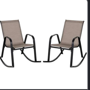 lot 3036 image: 2 Set of Metal Rocking Chairs Metal - Retail $0