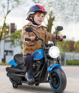 lot 3044 image: Costway6V Kids Electric Motorcycle with Training Wheels - Retail $0
