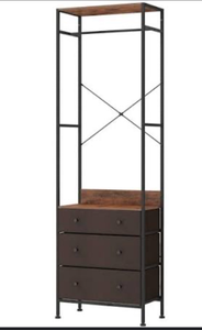 lot 3072 image: Freestanding Clothes Organizer Rack - Retail $0
