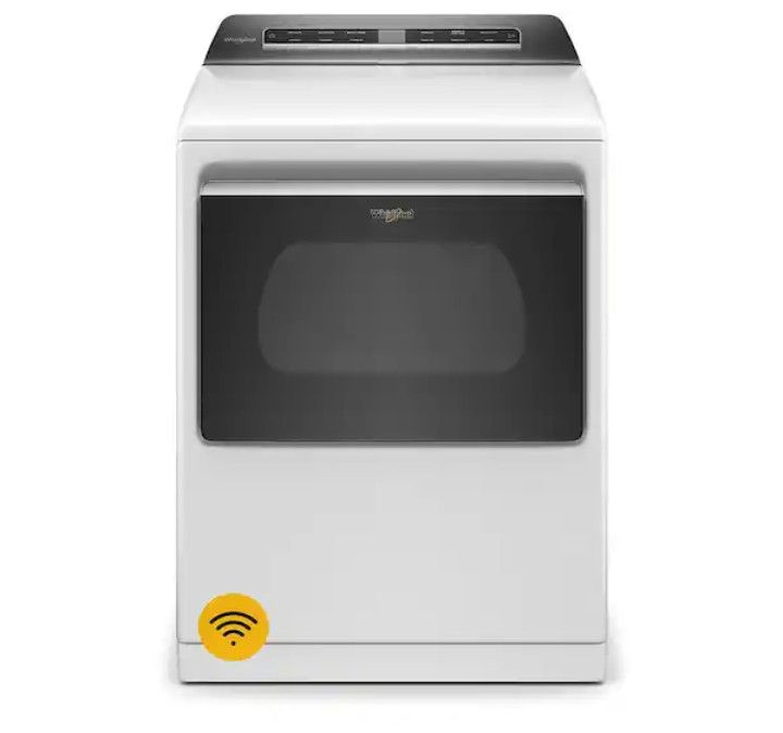 lot 3567116 image: 7.4 cu. ft. White Gas Dryer with Steam and Advanced Moisture Sensing Technology, ENERGY STAR - Retail $1,299