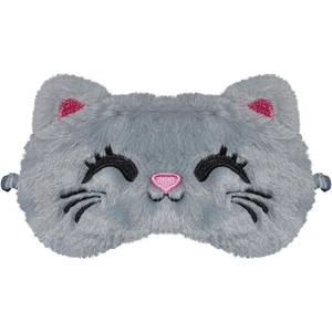 lot 39826 image: FUNAUPGO Cute Cat Sleeping Mask Eye Mask Funny Animal Kitten Sleep Mask Soft Plush Blindfold Travel Eye Cover Eyeshade for Kids Adults Girls Boys Women Men (Cat, Gray) - Retail $8