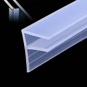lot 39834 image: Soezy 3meters (120) Glass Shower Door Seal Strip Frameless Seal Shower Door Sealing Strips Silicone Rubber Window Seal to Stop Shower Leaks Flexible Weatherproof Seal for Bathroom(F-Type 8mm (516) - Retail $15